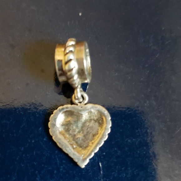 🍂🍂NOT PANDORA 925 ALE~Dangle HeartCharm - Picture 3 of 4